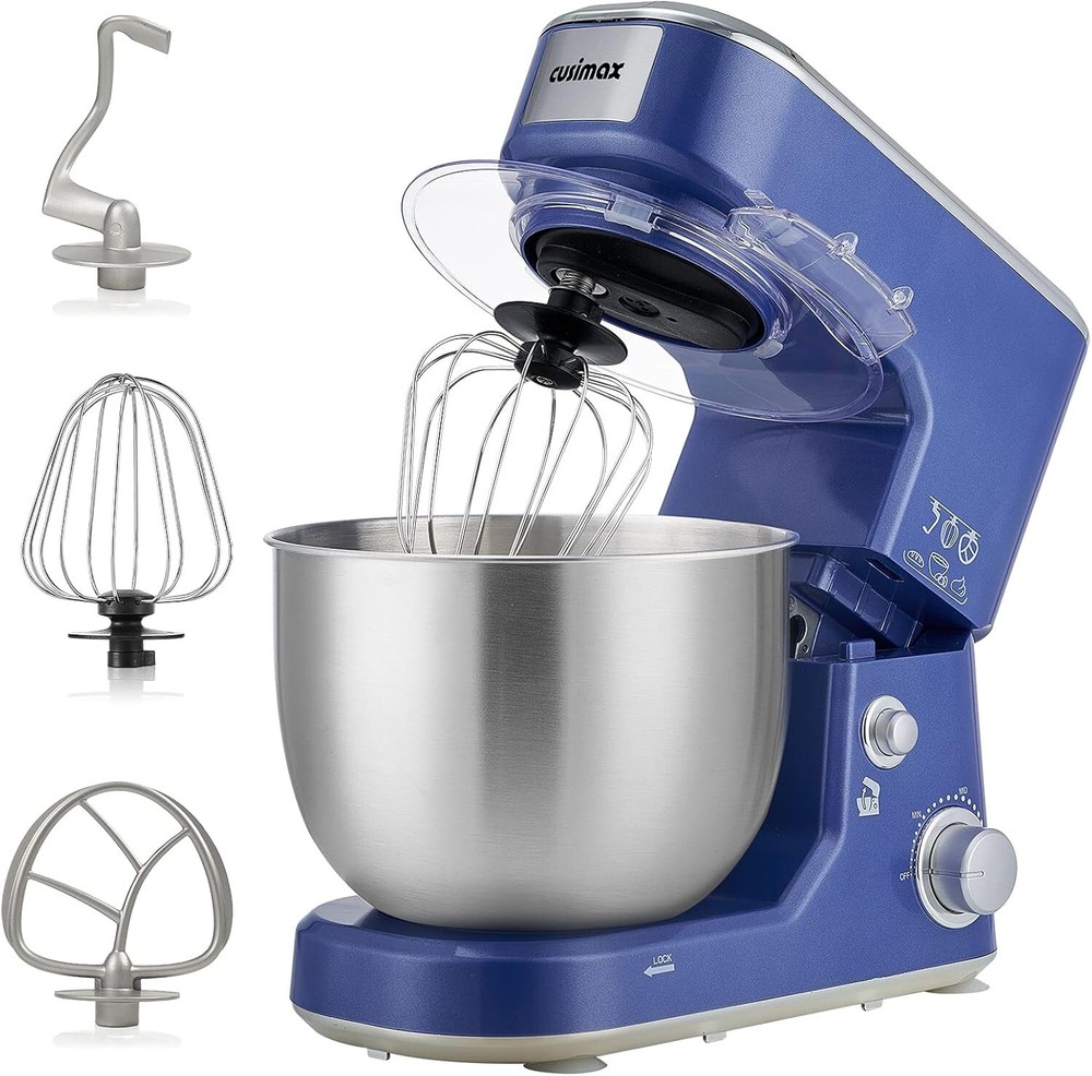 CUSIMAX 5-QT Tilt-Head Stand Mixer with Stainless Steel Bowl for Kitchen Baking
