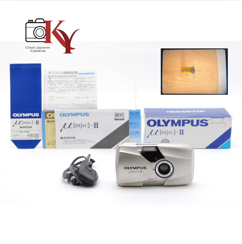 No Leak Olympus μ mju II Stylus 35mm Film Camera Exc+5 Japan