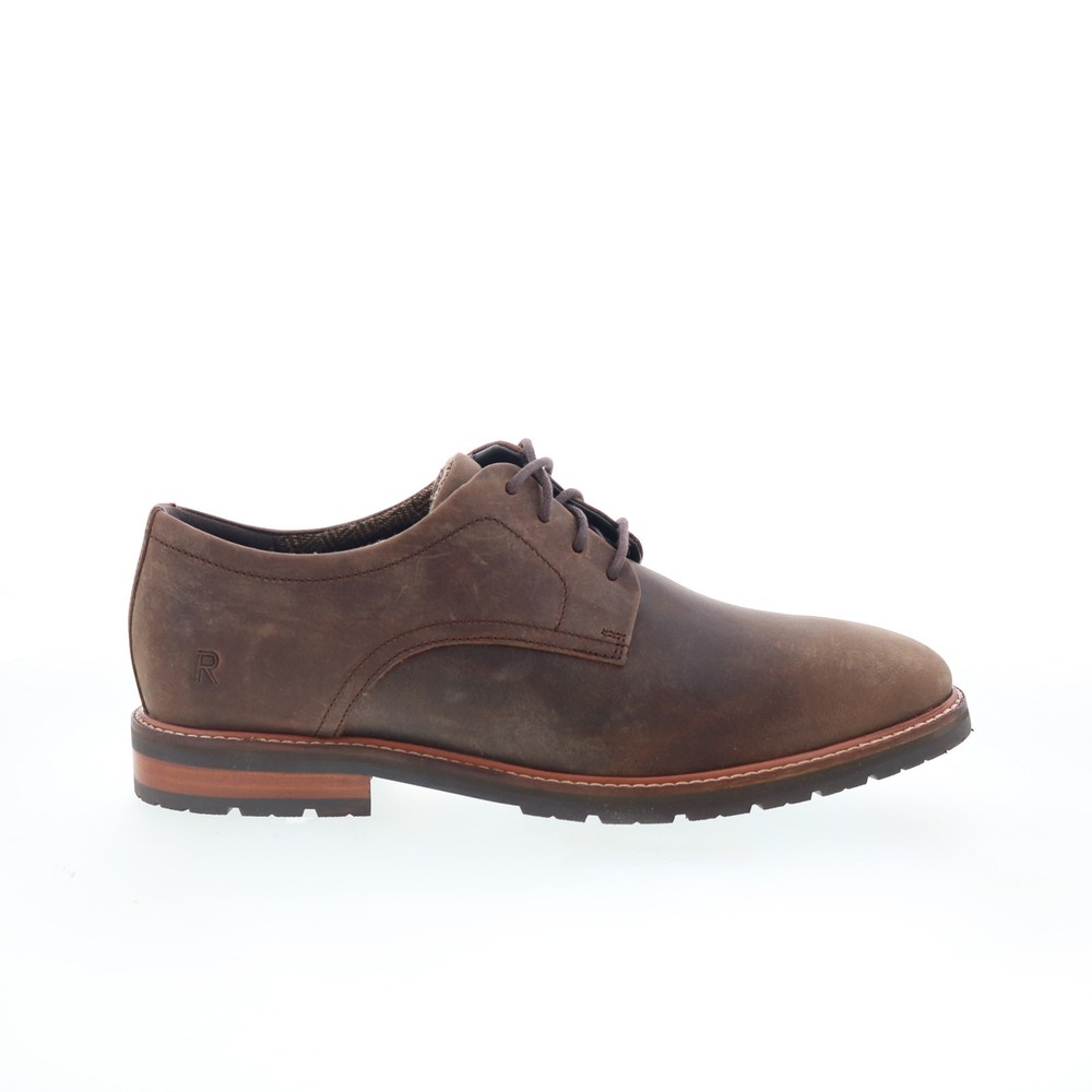 Rockport Cedric RMCEDRIC Mens Brown Wide Oxfords & Lace Ups Plain Toe Shoes