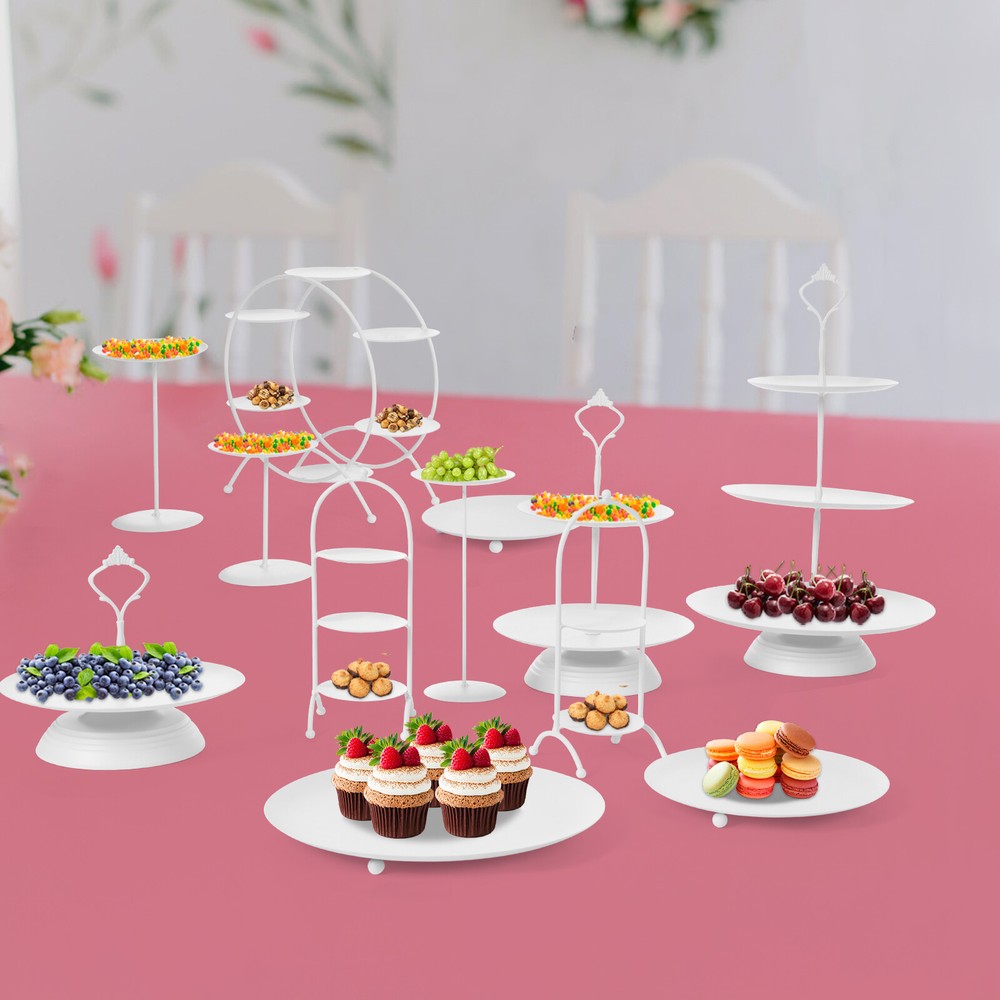 12Pcs Round Cake Stands for Dessert Display and Party Decor