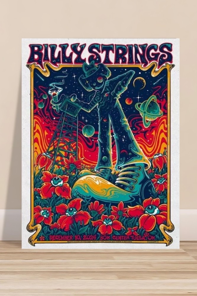 Billy Strings Show In Tulsa Oklahoma  On December 10 2024 Poster - NEW!!