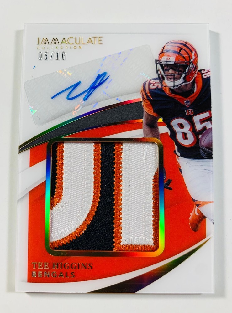 2021 Panini Immaculate Premium Patch Auto /10 Tee Higgins GOLD #PPA-TH Bengals