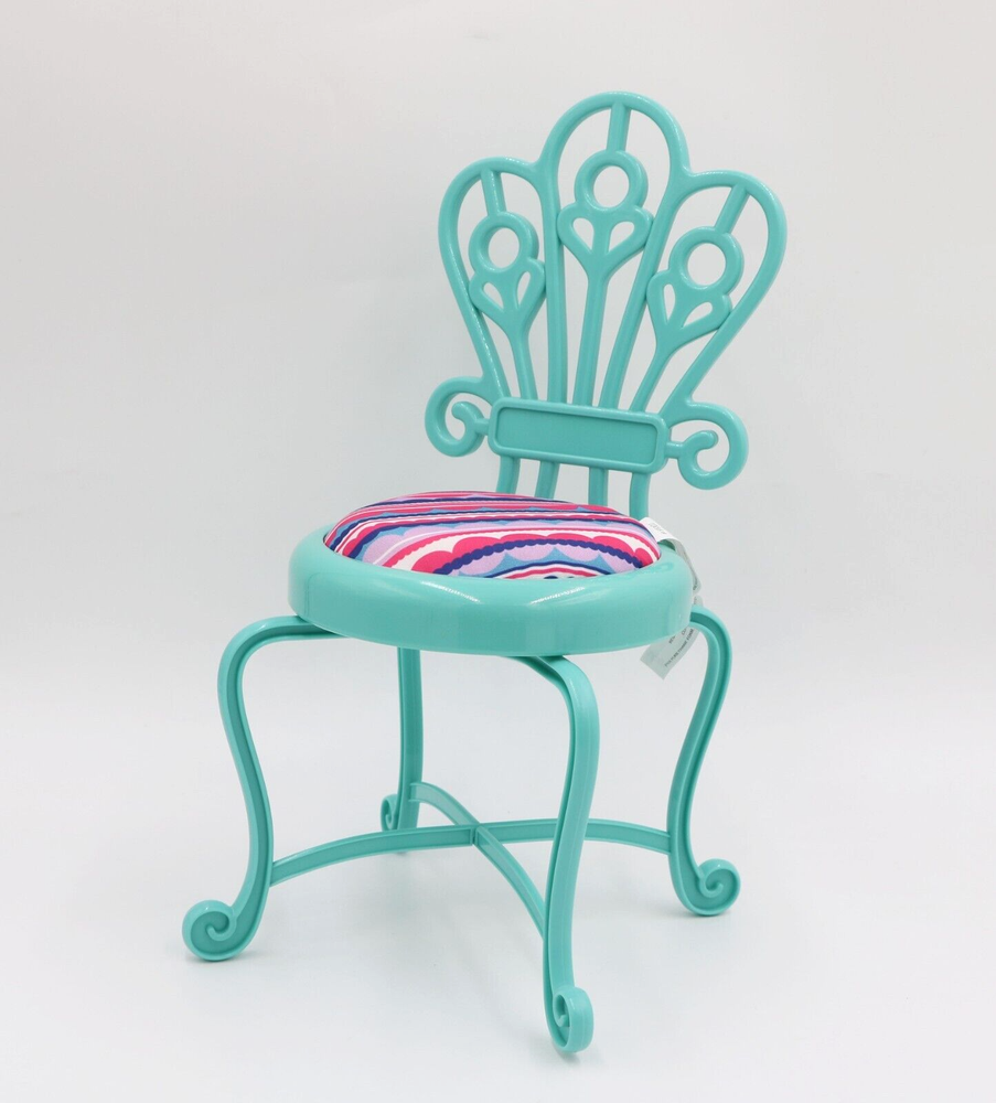 18-inch doll chair for American Girl with afternoon tea design