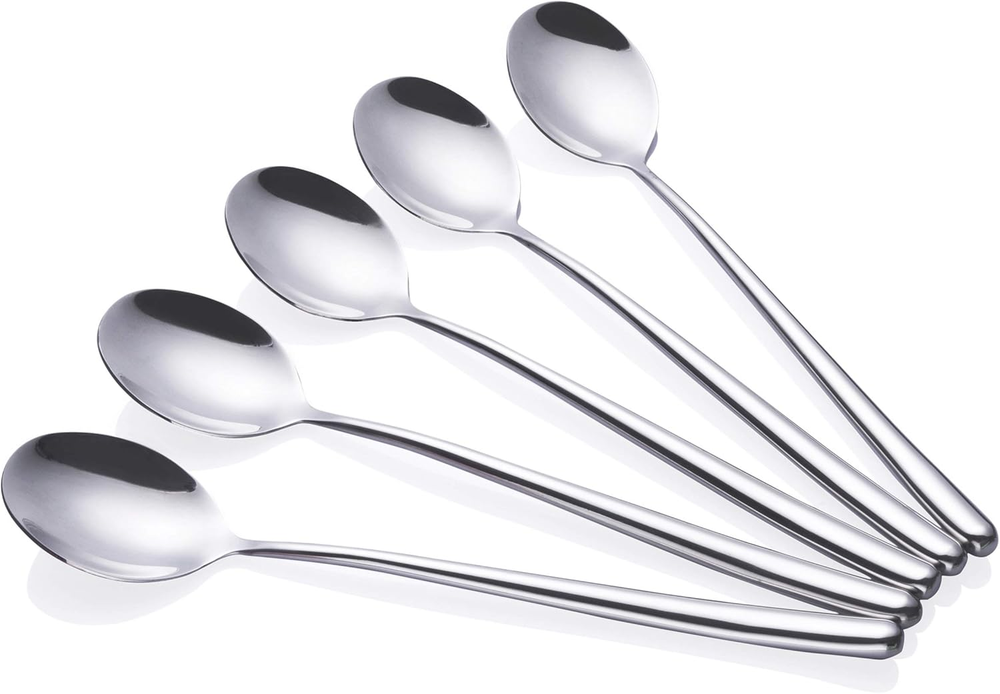 Korean Spoon,Stainless Steel Long Handle Soup Spoons,Long Tablespoon,Coffee Spoo