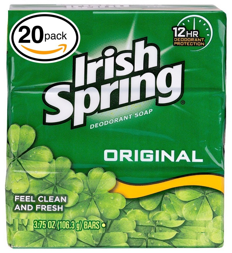 Irish Spring Deodorant Soap Original Scent, 20ct, 75 oz Pack