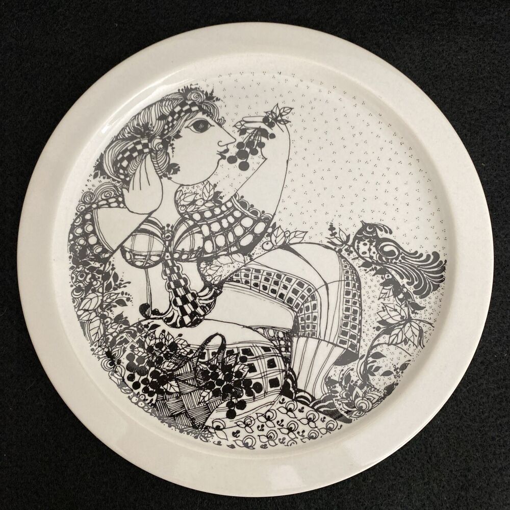 Vintage Bjorn Wiinblad 8” Plate Rosenthal Studio Linie Line Porcelain Germany