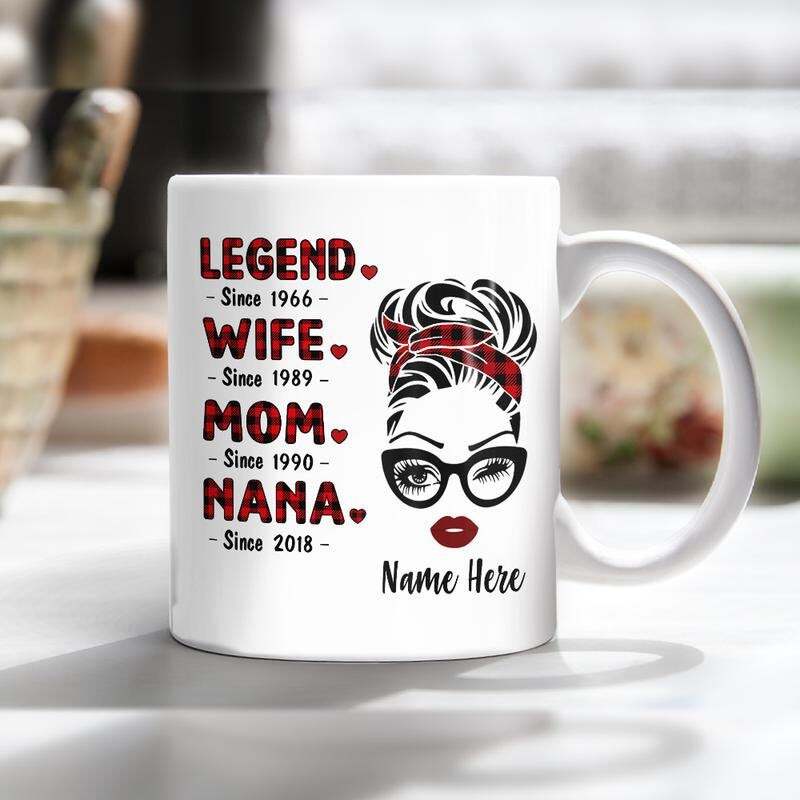 Personalized Mom Grandma Since Mug Personalized Coffee Mug
