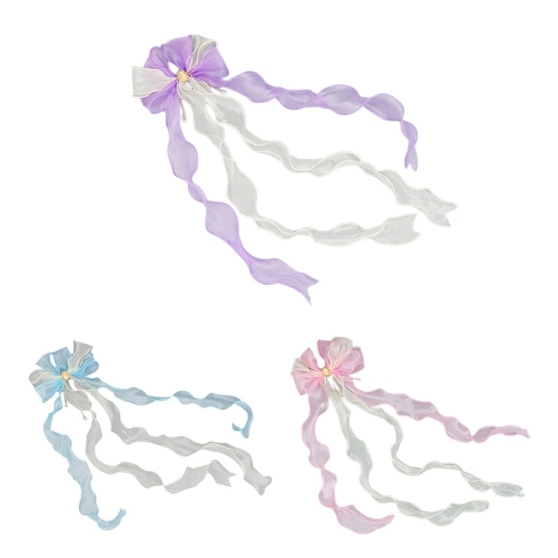 Big Bowknot Ribbon Hair Clip Barrettes for Women and Girls