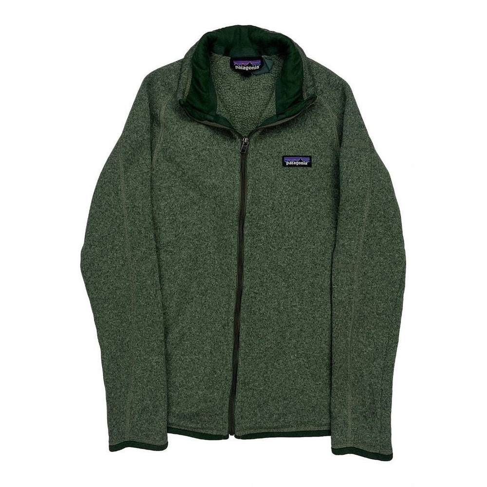 Patagonia Fleece Jacket - Small Green Polyester