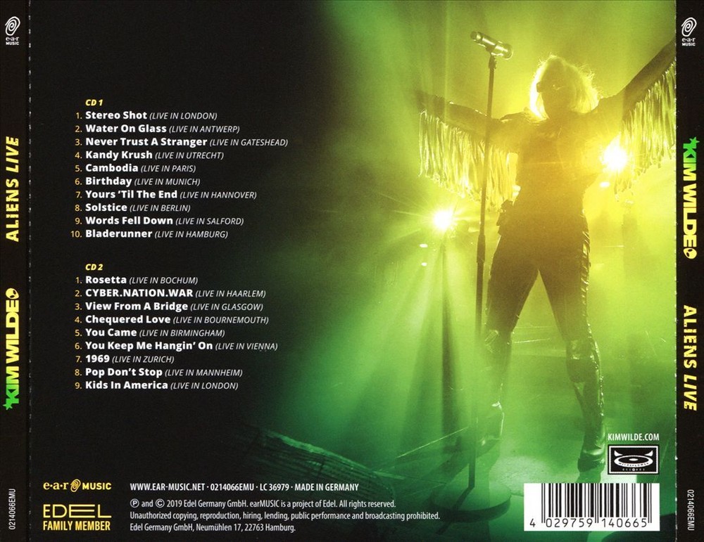 KIM WILDE ALIENS LIVE NEW CD