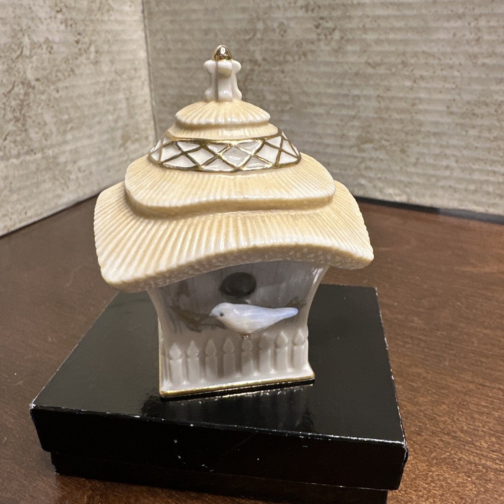 Lenox Treasures Garden Bird House Trinket Box Collection