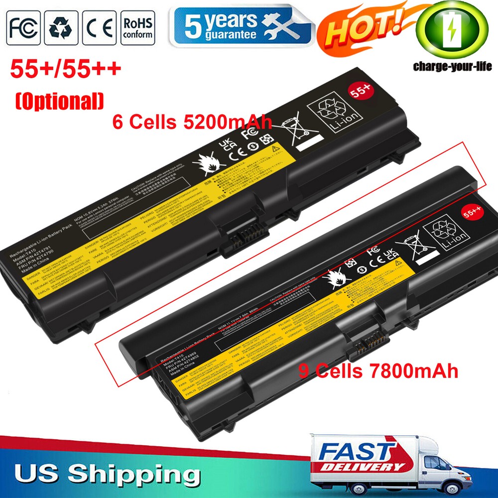 ✅6/9Cells Battery for Lenovo ThinkPad T410 T420 T510 T520 W510 SL410 SL510 E40