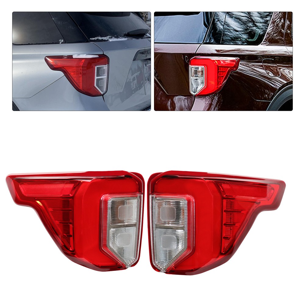 Fit For 2020 2021 2022 Ford Explorer LED Tail Lights Brake Lamps Left+Right Pair