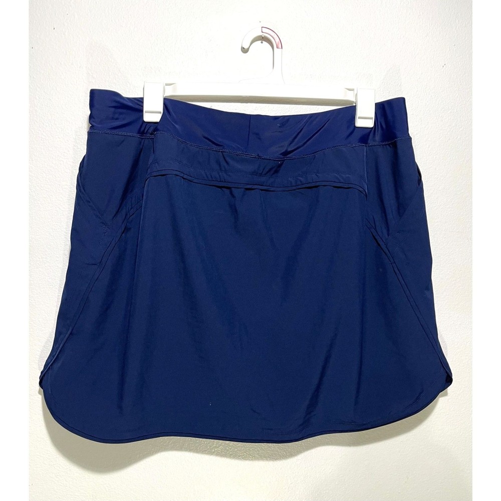 Lands End Womens 20W Blue Performance Golf Tennis Skort for Beach & Sports