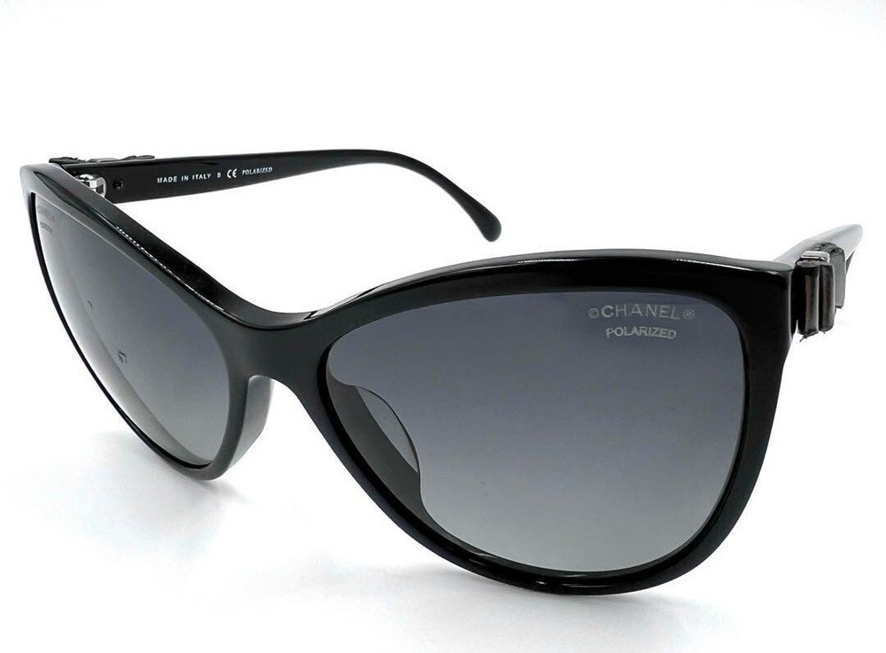 CHANEL 5281-Q-A Full Rim Sunglasses Ribbon Side Logo with Coco Mark