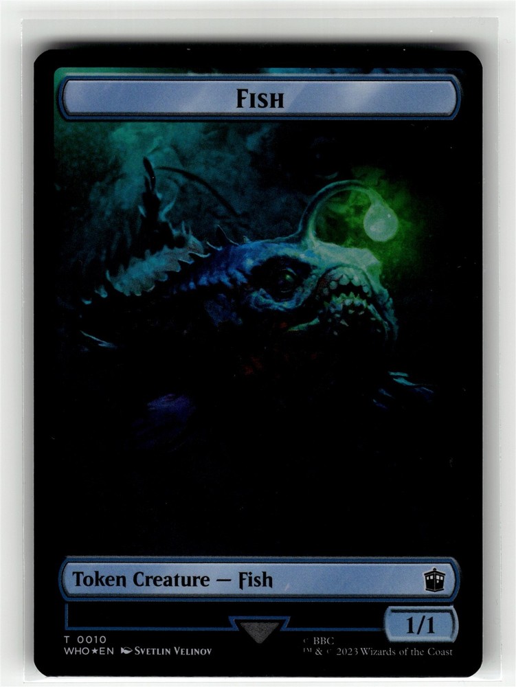 FISH // CLUE (0021) DOUBLE-SIDED TOKEN Doctor Who FOIL #10//21 WHO(NM+)(MTG)