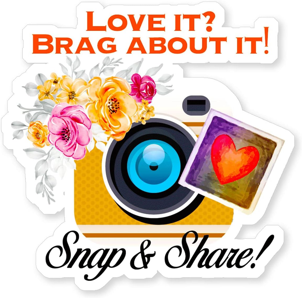 480 PCS Snap and Share Small Business Stickers,Cute Camera Small Business Sticke