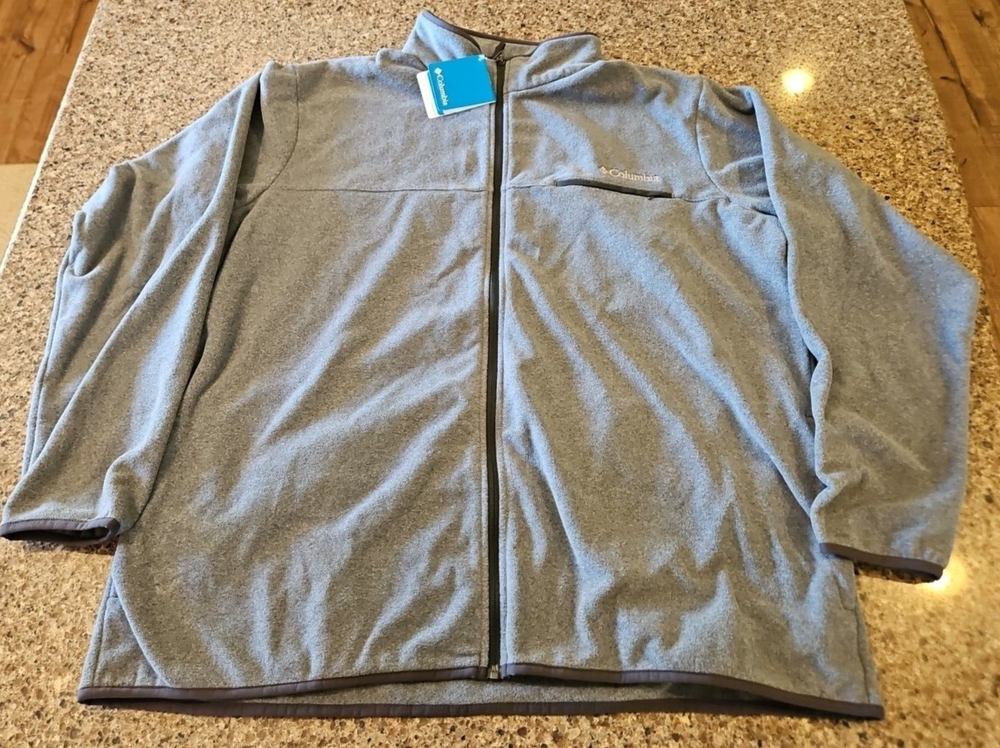 Columbia Men's XXL Gray Mountain Crest Fleece Full-Zip Jacket New