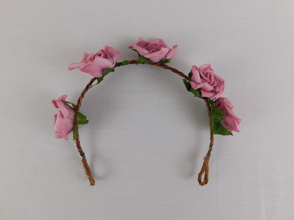 Fairy Flower Headband Tiara Rose Twig Natural Look Handmade Hair Accessory