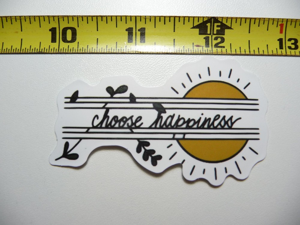 Motivational Choose Happiness Sun Decal Sticker for Positive Attitude