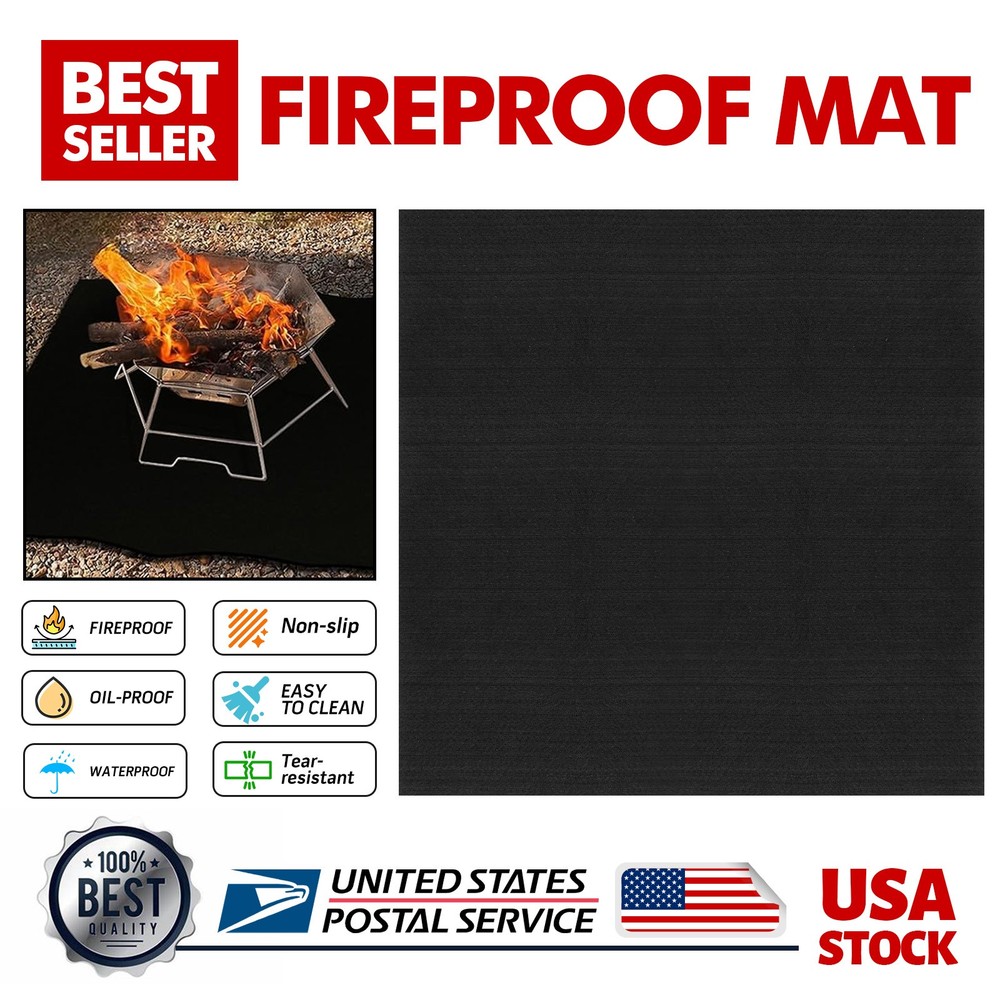 New 7.9x7.9 Inch Fireproof Mat Heat Resistant Material Flame Retardant Fabric