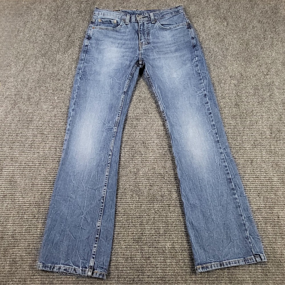 Levis 527 Jeans Mens 31x31* Blue Denim Medium Wash Cowboy Rodeo Rancher Distress