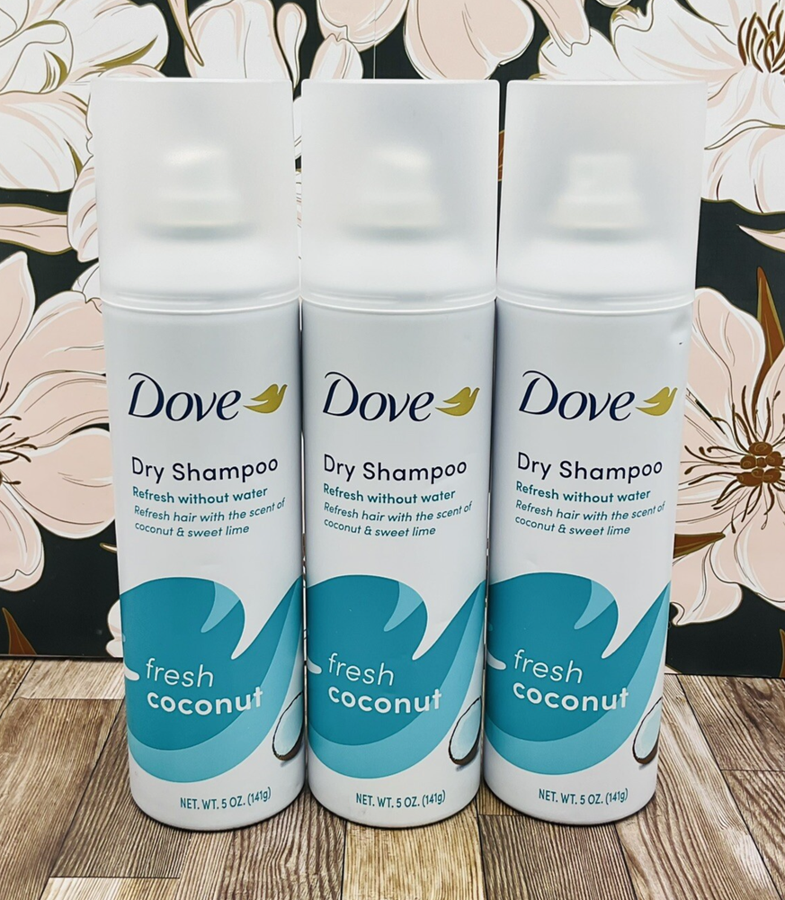 3 - Dove Fresh Coconut Dry Shampoo - (5 oz)