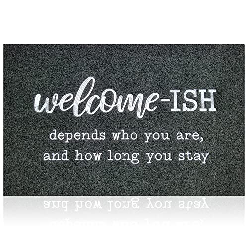 Low Profile Outdoor Welcome Doormats for Front Door Indoor Entrance
