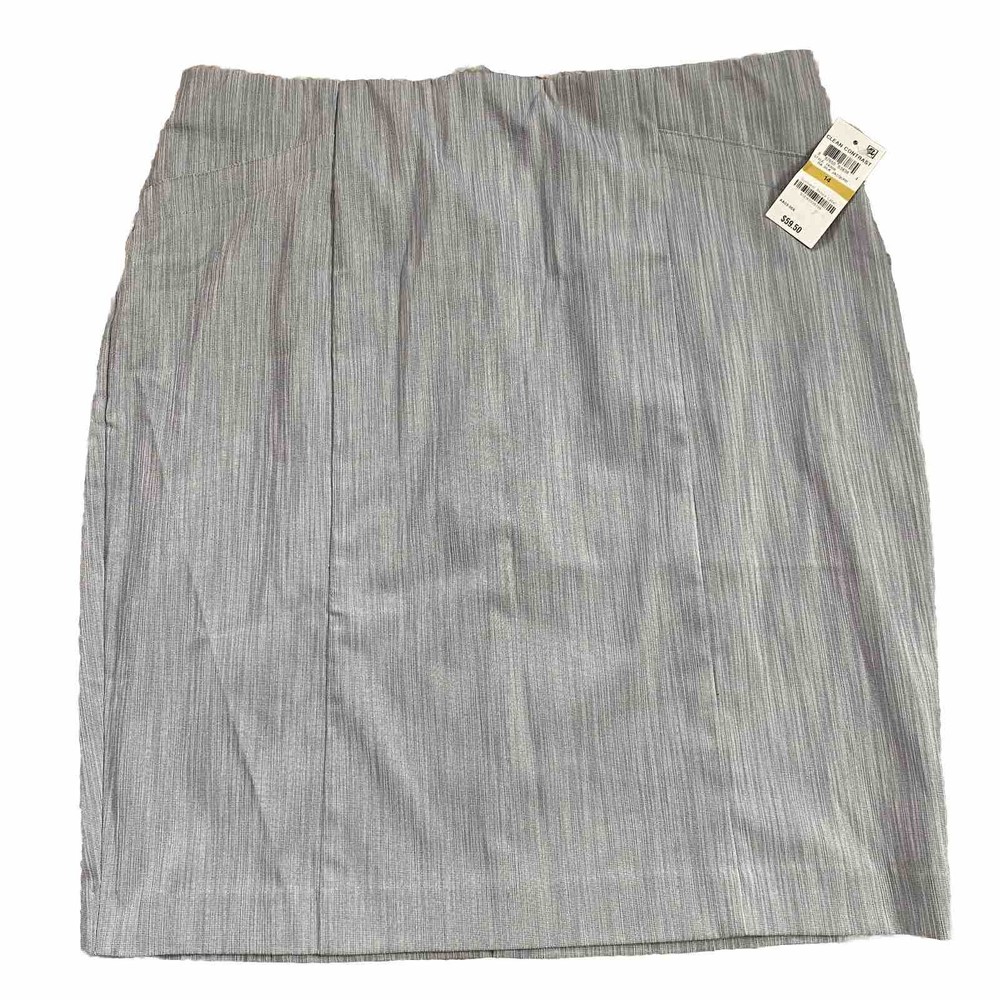 Elegant Grey Formal Pencil Skirt for Women - Size 14
