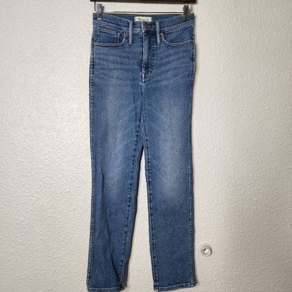 Madewell Stovepipe Jeans Ditmas Wash Women’s Size 24 Medium Blue High Rise