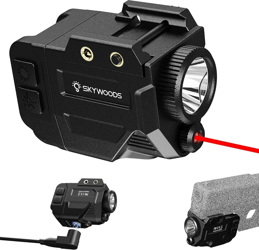 500 Lumen Tactical Red Laser Flashlight for Glock & Picatinny Rail Handguns  