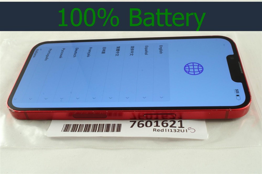 Apple iPhone 13 256GB Red Unlocked AT&T T-Mobile Verizon GSM 100% batt! 7601621