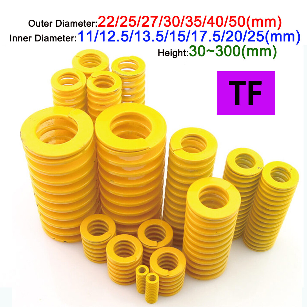 Rectangular Die Spring TF Yellow Steel OD 22-50mm Height 10-300mm