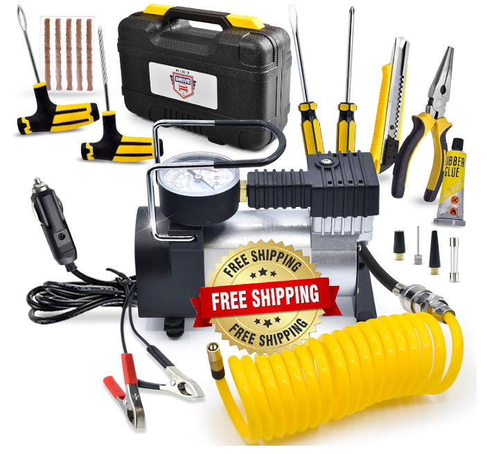 Portable Air Compressor Pump for Cars Bikes and Tire Inflation