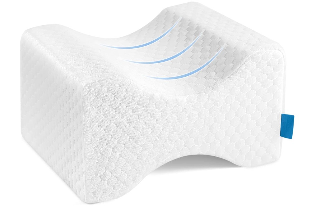 Memory Foam Knee Pillow for Side Sleepers and Pregnancy Support