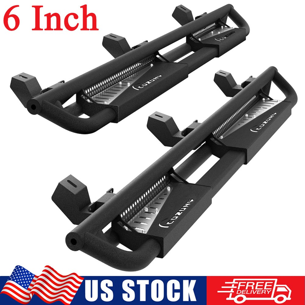 2015-2024 Ford F150 SuperCrew Cab Steel Running Boards - Side Steps Nerf Bars