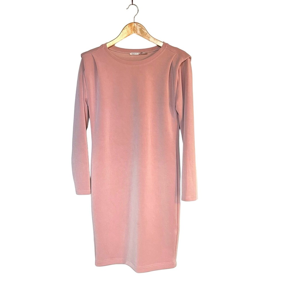 Vestido Esqualo Modal Talla XS Rosa Manga Larga