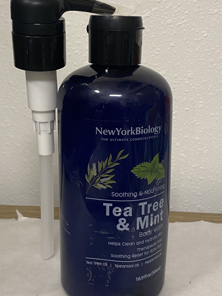 New York Biology Tea Tree Mint Body Wash for Men and Women - Moisturizing - H...
