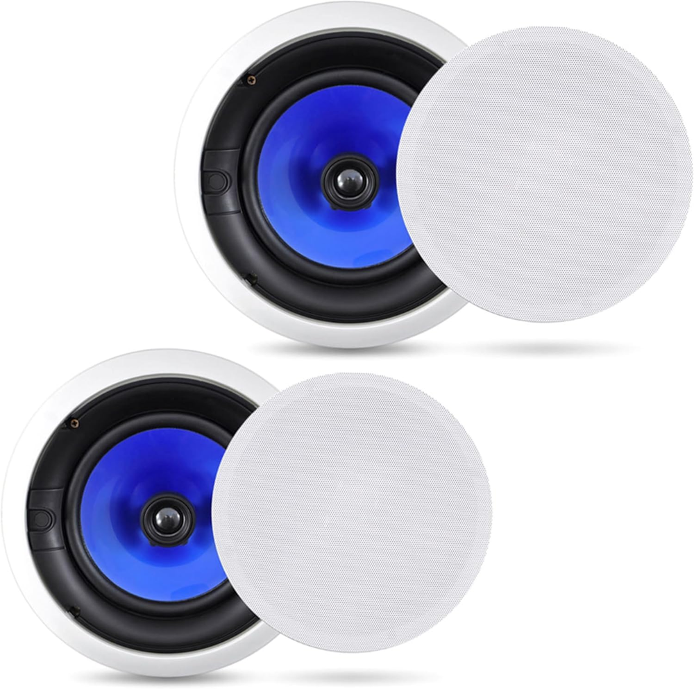 Home 2-Way In-Wall In-Ceiling Speaker System - Dual 8 Inch 300W Pair of Ceiling