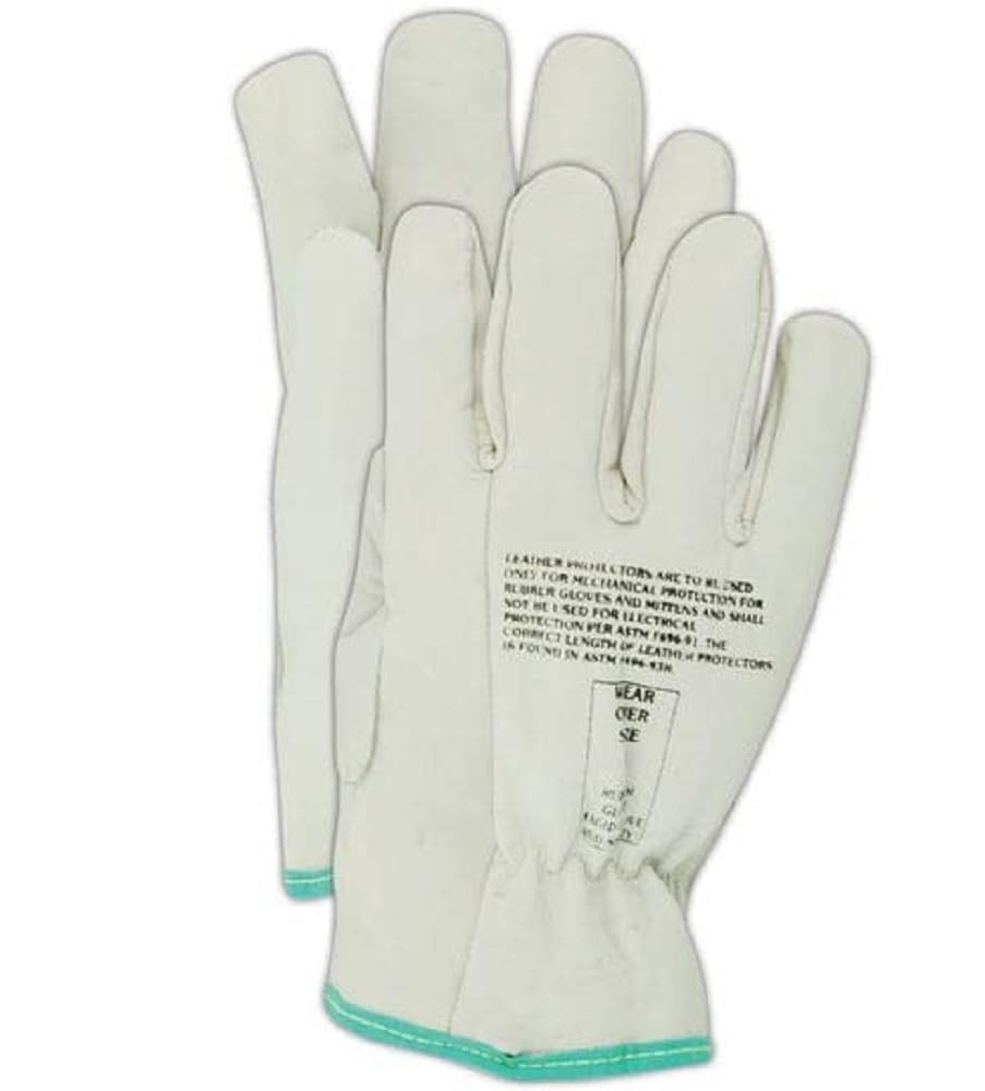 MAGID Size 11 Leather Lineman Electrical Protector Work Gloves 1 Pair 1250V