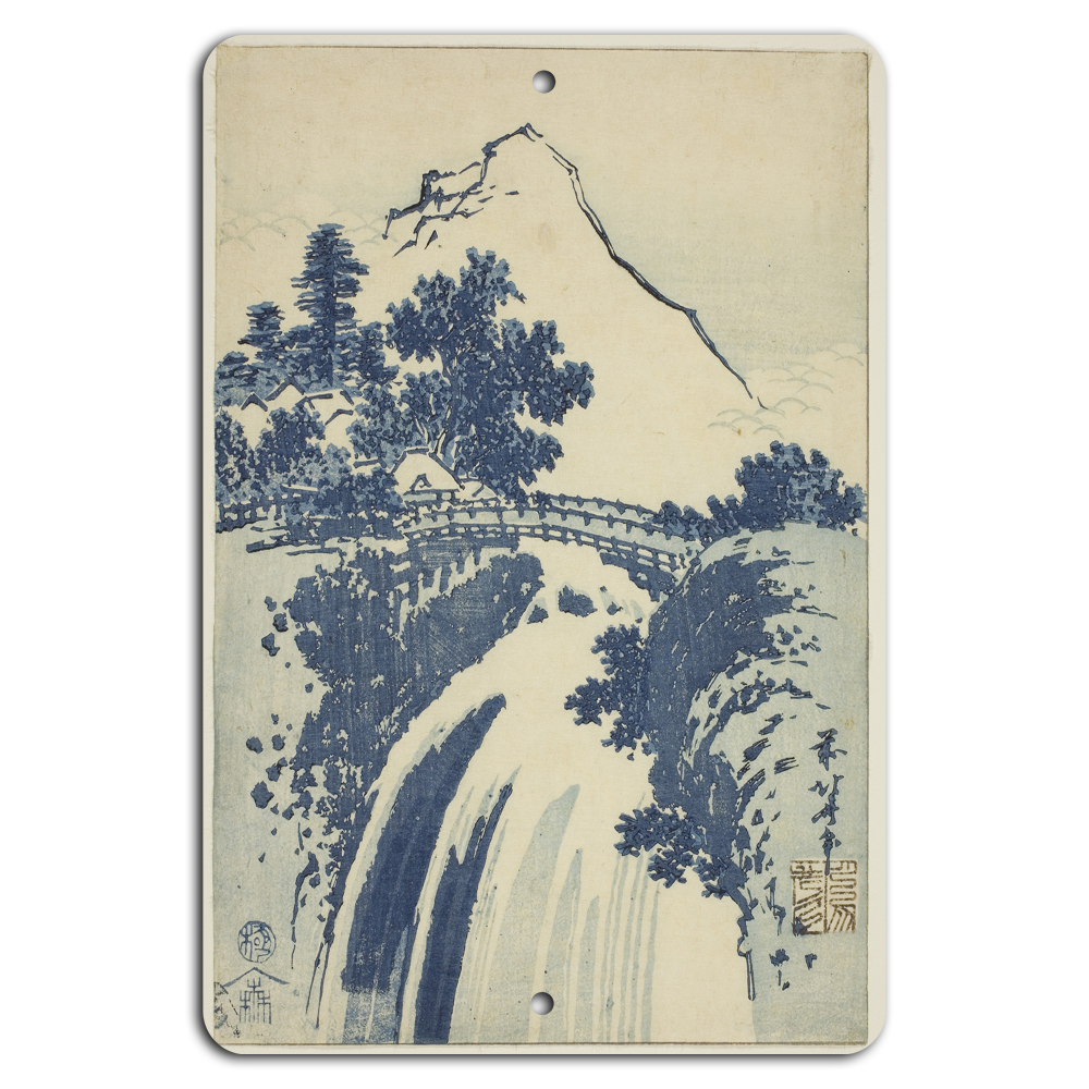 Majestic Mountain Stream Timeless Ukiyo-e Art Print