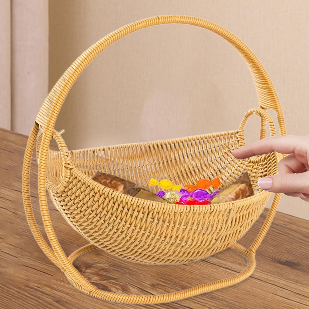 PP Material Snack Bread Fruit Basket Lightweight Food Storage Organizer