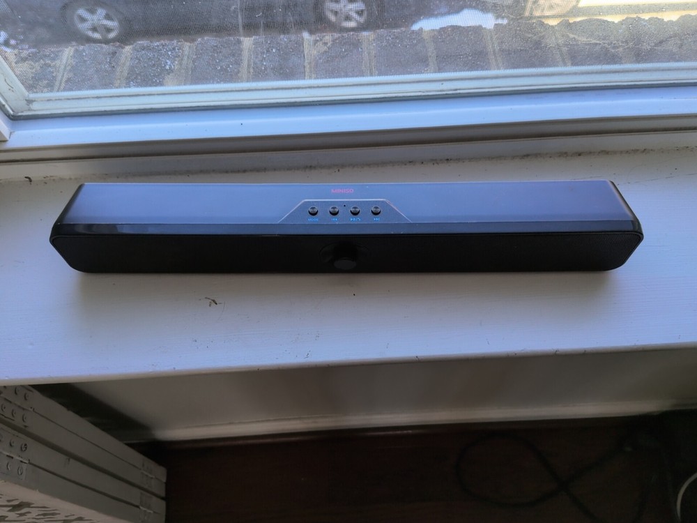 Miniso Bluetooth Portable Rechargeable Black Wired Wireless Speaker