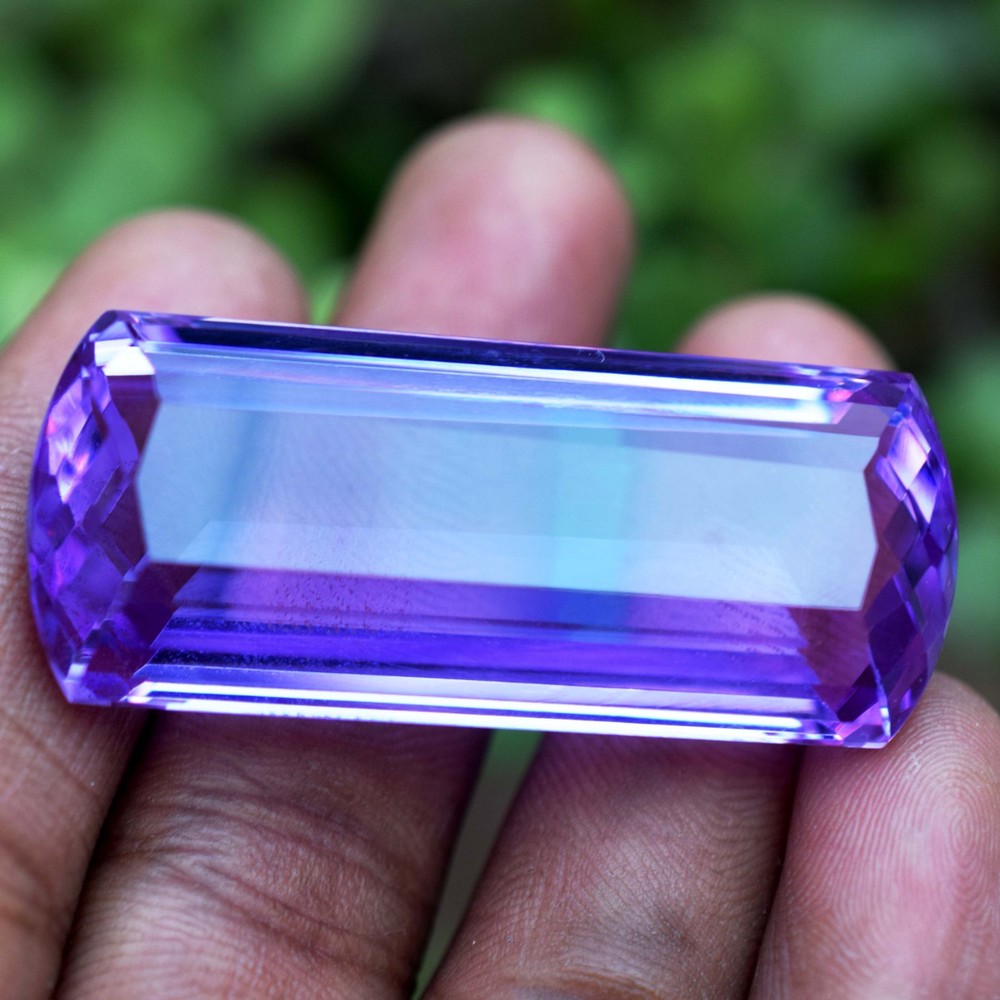 117.90 CT Flawless Purple Amethyst Fancy Cushion Cut Certified Loose Gemstone