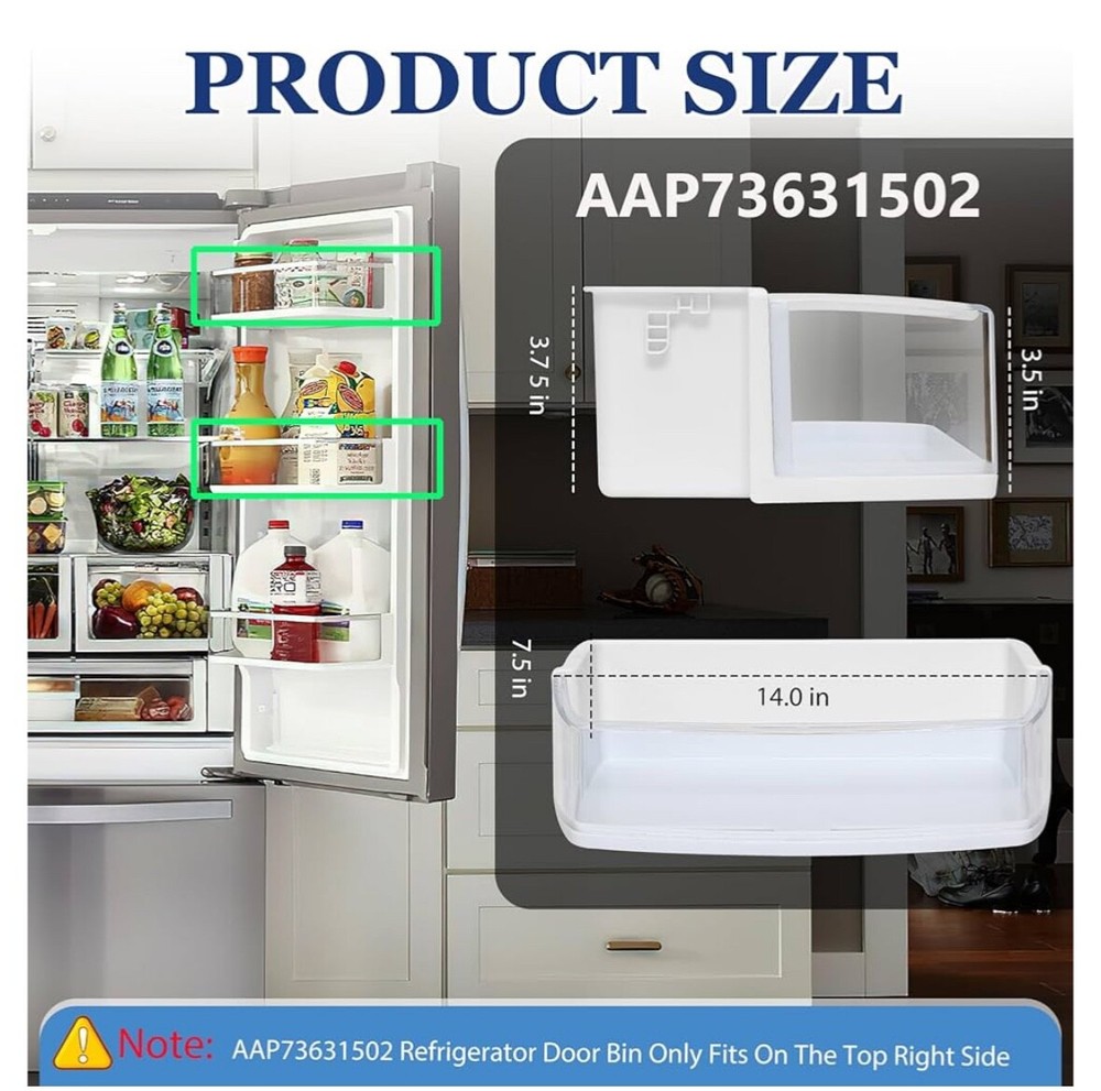 Harsire AAP73631502 2 Pack Refrigerator Door Bin (Upgraded