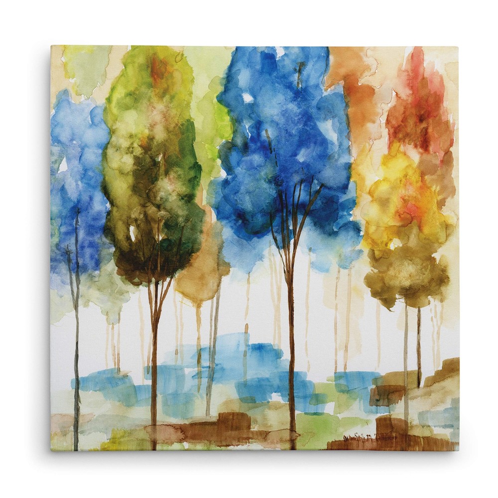 Magical Forest II Gallery Wrapped Canvas Wall Art, 40x40, Multicolor