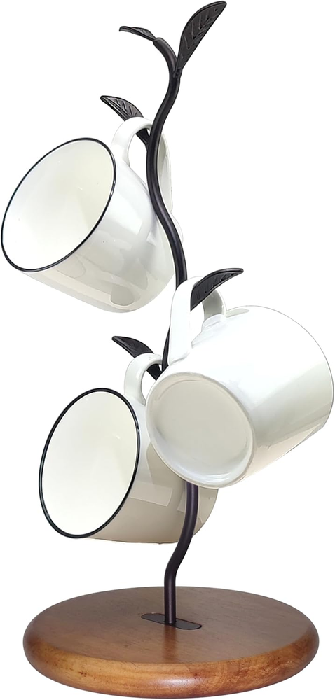 Coffee Mug Holder,Mug Tree for Counter,Mug Rack Countertop,Leaf Shaped Coffee Te