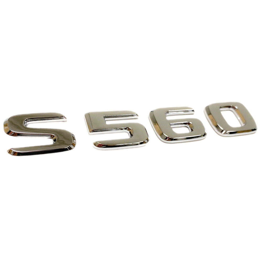 S560 Chrome Trunk Emblem Badge Nameplate Decal Sticker Letters