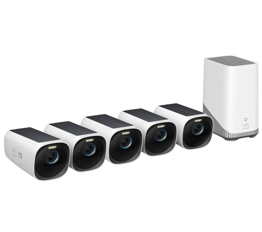 eufy S330 eufyCam 3 Wireless 4K Security Camera Integrated Solar Panel 5-Cam Kit