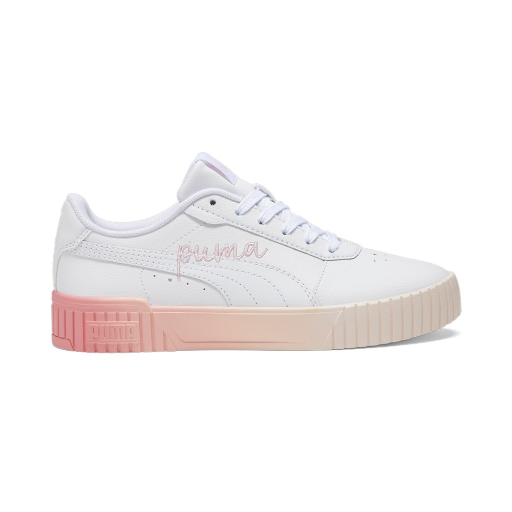 PUMA Carina 2.0 Logo Lots Of Love Lace Up  Womens White Sneakers Casual Shoes 39